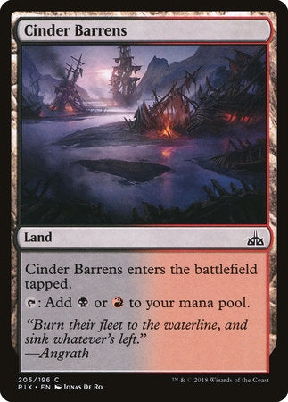 Cinder Barrens [Rivals of Ixalan] | Rook's Games and More