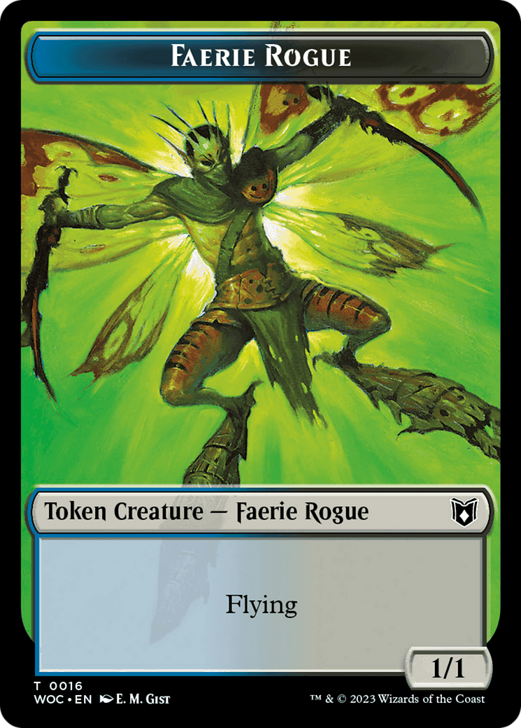 Faerie Rogue // Copy (0016) Double-Sided Token [Wilds of Eldraine Commander Tokens] | Rook's Games and More