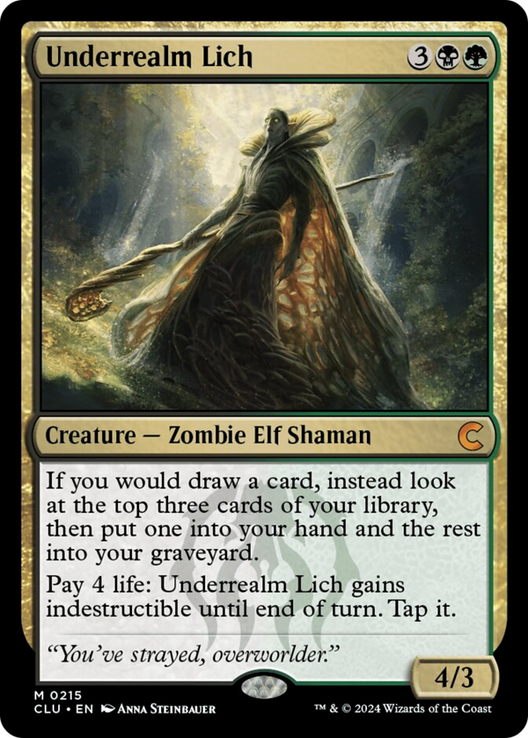 Underrealm Lich [Ravnica: Clue Edition] | Rook's Games and More