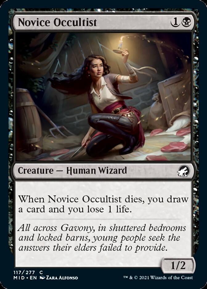 Novice Occultist [Innistrad: Midnight Hunt] | Rook's Games and More