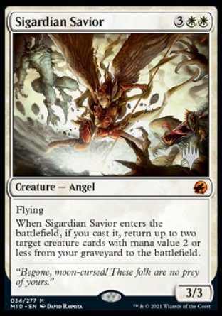 Sigardian Savior (Promo Pack) [Innistrad: Midnight Hunt Promos] | Rook's Games and More