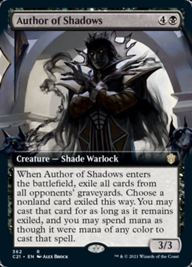 Author of Shadows (Extended) [Commander 2021] | Rook's Games and More