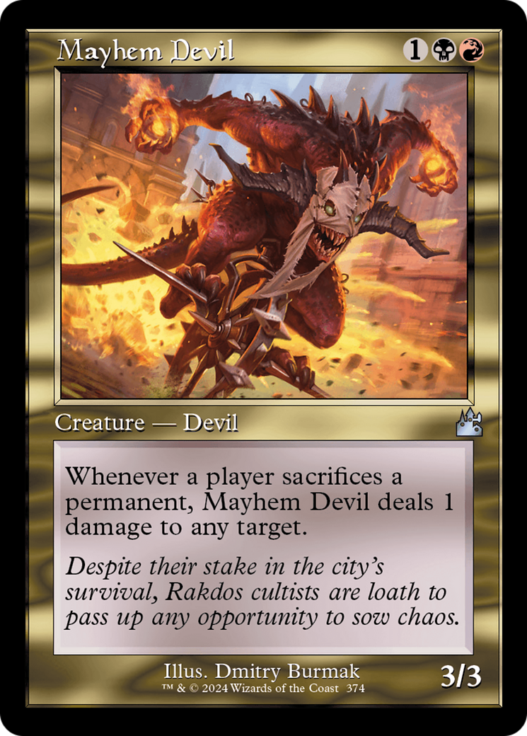 Mayhem Devil (Retro Frame) [Ravnica Remastered] | Rook's Games and More