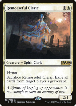 Remorseful Cleric [Core Set 2019] | Rook's Games and More
