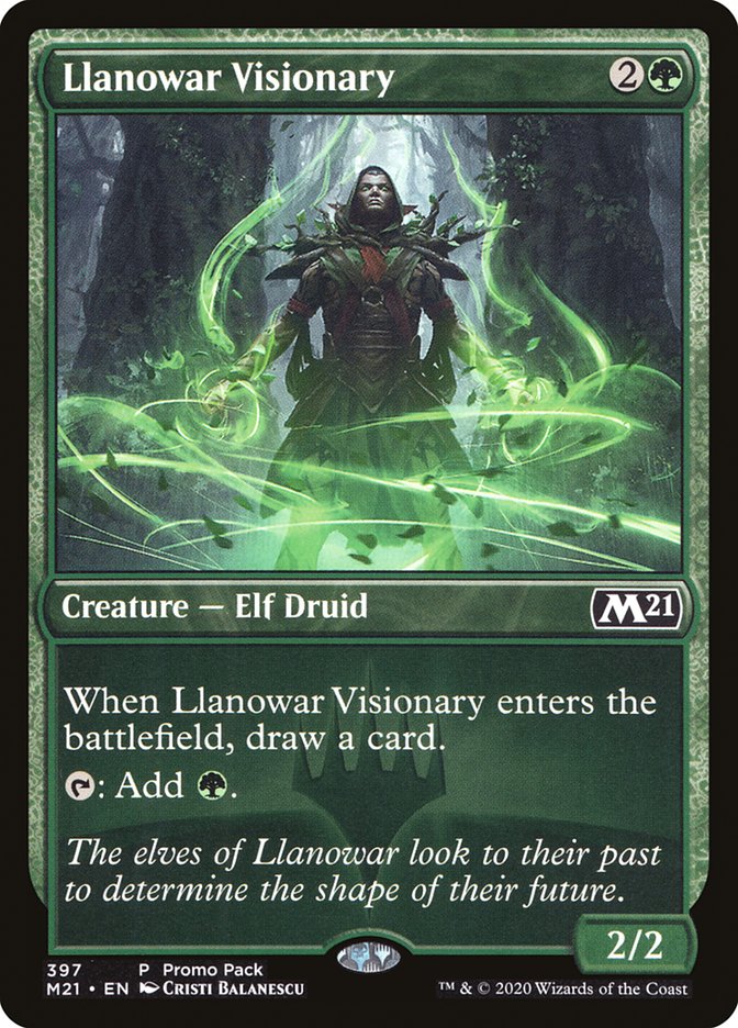 Llanowar Visionary (Promo Pack) [Core Set 2021 Promos] | Rook's Games and More