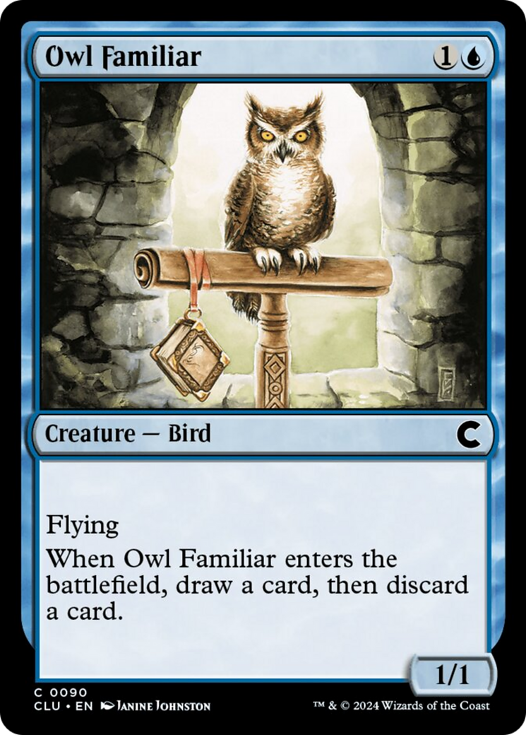 Owl Familiar [Ravnica: Clue Edition] | Rook's Games and More