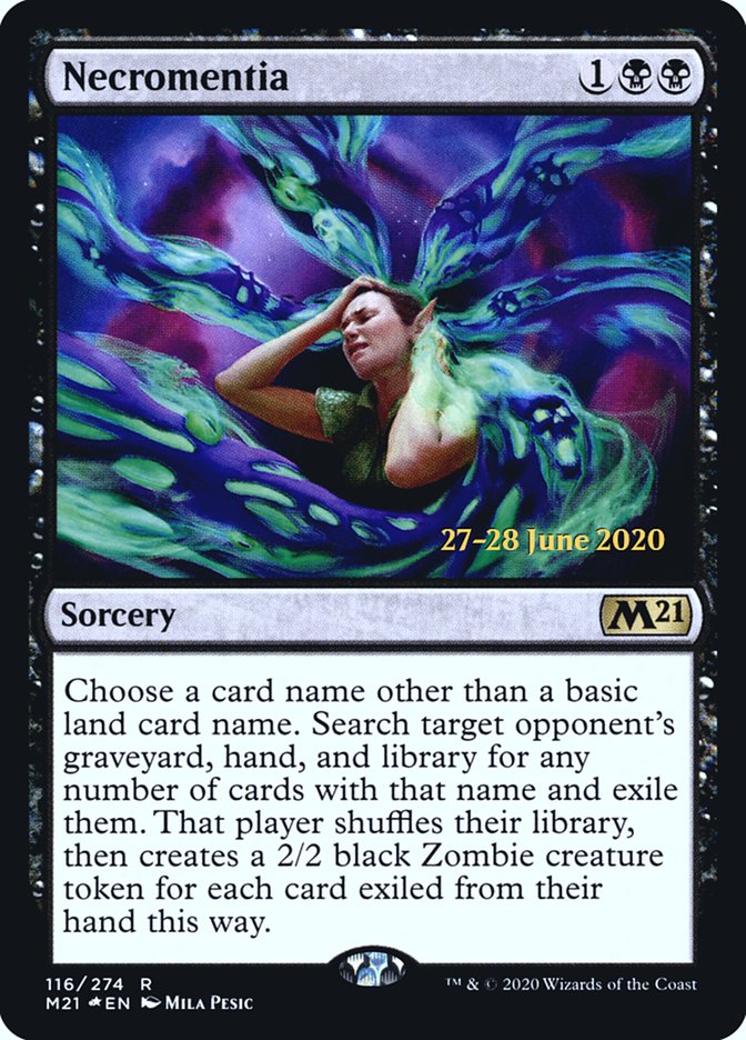 Necromentia  [Core Set 2021 Prerelease Promos] | Rook's Games and More