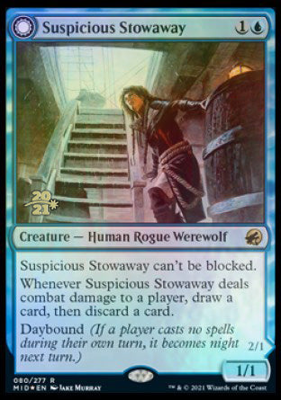 Suspicious Stowaway // Seafaring Werewolf [Innistrad: Midnight Hunt Prerelease Promos] | Rook's Games and More