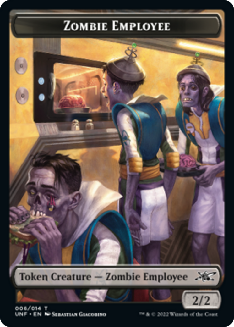 Zombie Employee // Balloon Double-sided Token [Unfinity Tokens] | Rook's Games and More