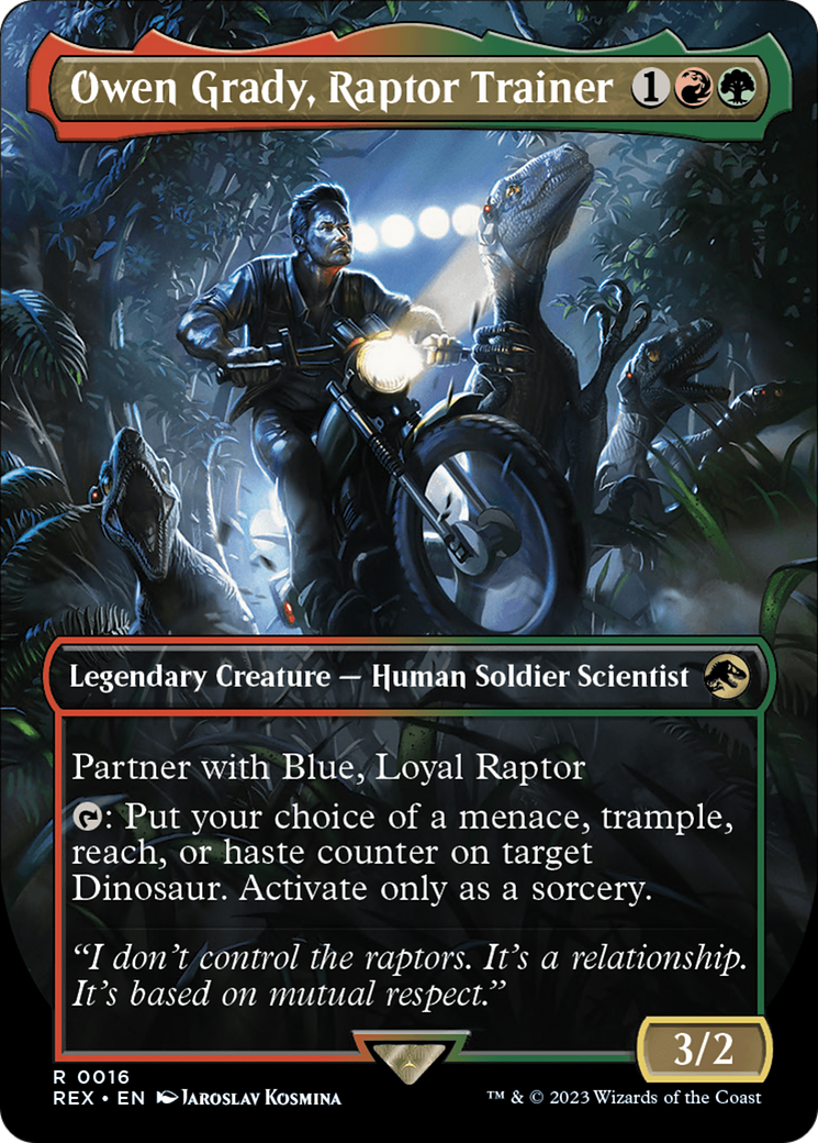 Owen Grady, Raptor Trainer (Borderless) [Jurassic World Collection] | Rook's Games and More