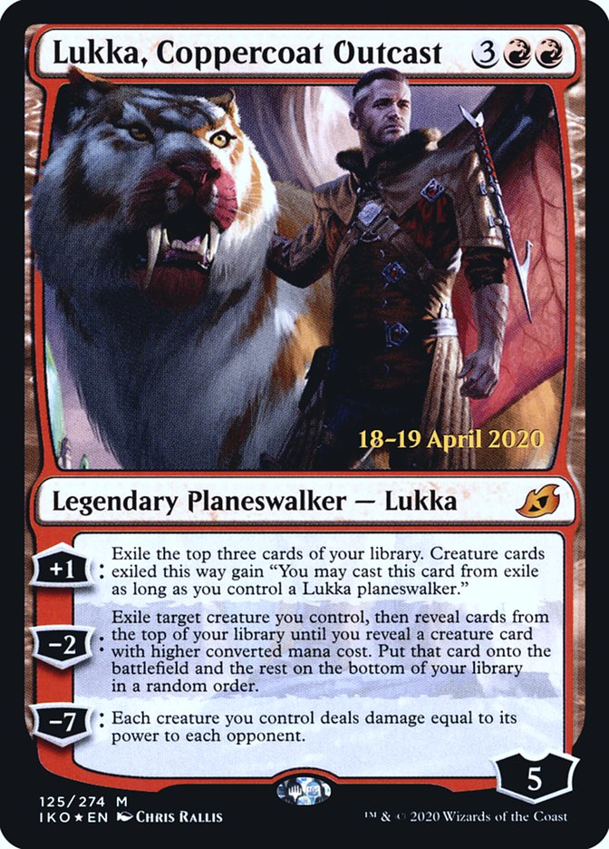 Lukka, Coppercoat Outcast  [Ikoria: Lair of Behemoths Prerelease Promos] | Rook's Games and More