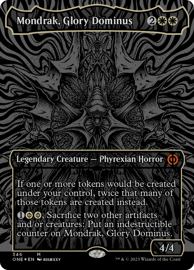 Mondrak, Glory Dominus (Oil Slick Raised Foil) [Phyrexia: All Will Be One] | Rook's Games and More