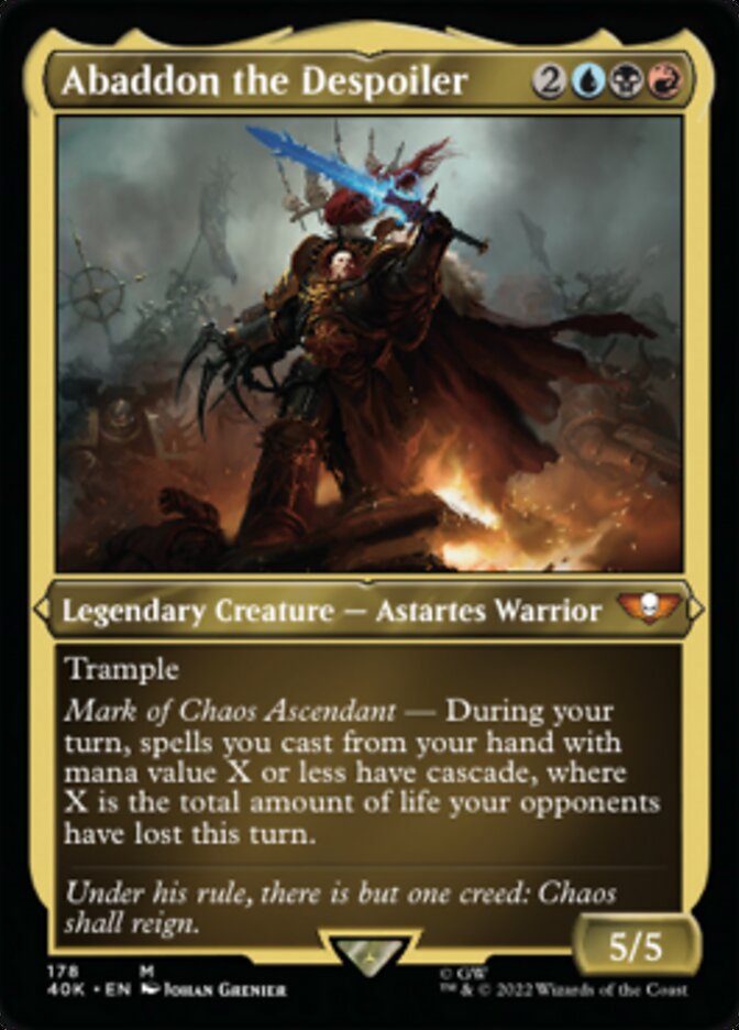 Abaddon the Despoiler (Display Commander) (Surge Foil) [Universes Beyond: Warhammer 40,000] | Rook's Games and More
