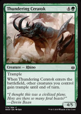 Thundering Ceratok [War of the Spark] | Rook's Games and More