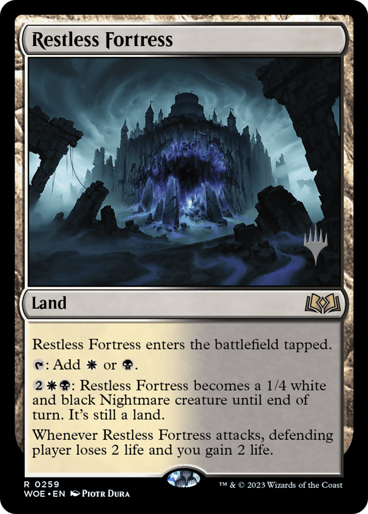 Restless Fortress (Promo Pack) [Wilds of Eldraine Promos] | Rook's Games and More