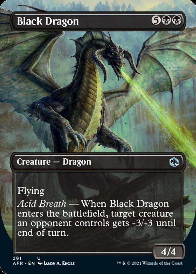 Black Dragon (Borderless Alternate Art) [Dungeons & Dragons: Adventures in the Forgotten Realms] | Rook's Games and More