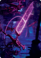 Enormous Energy Blade Art Card [Kamigawa: Neon Dynasty Art Series]