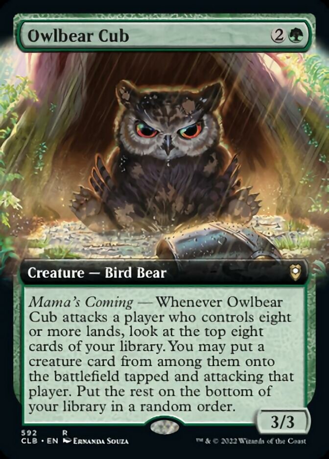 Owlbear Cub (Extended Art) [Commander Legends: Battle for Baldur's Gate] | Rook's Games and More