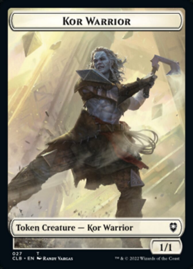 Kor Warrior // Shapeshifter (023) Double-sided Token [Commander Legends: Battle for Baldur's Gate Tokens] | Rook's Games and More