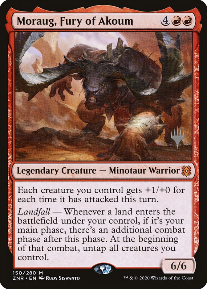 Moraug, Fury of Akoum (Promo Pack) [Zendikar Rising Promos] | Rook's Games and More