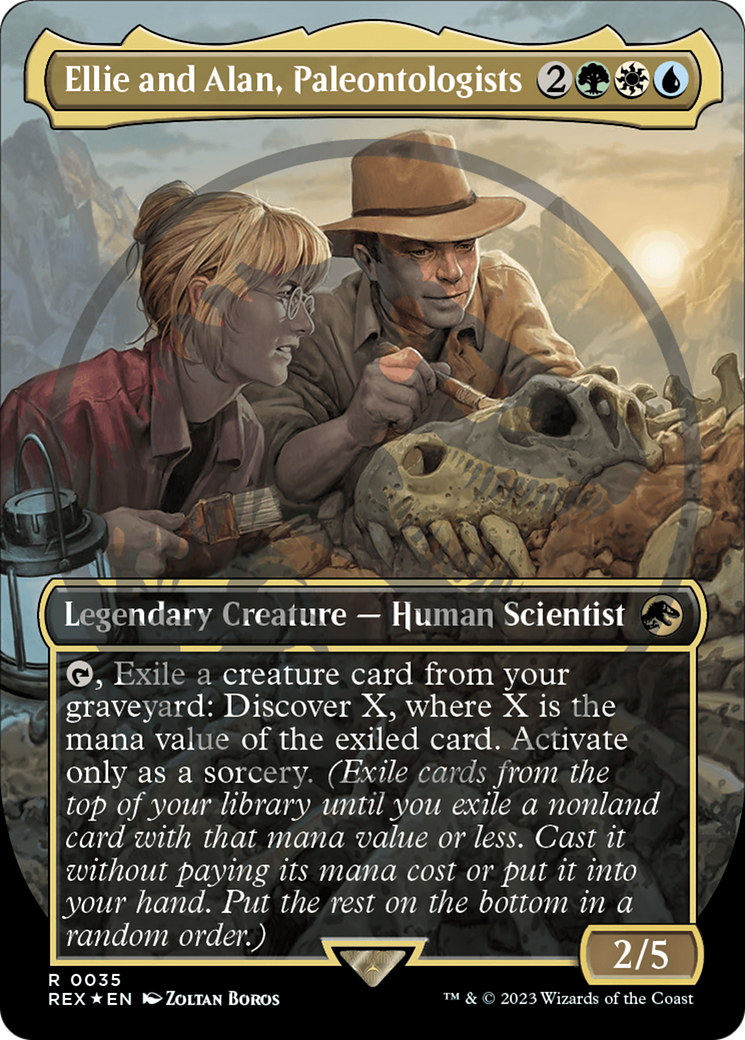 Ellie and Alan, Paleontologists Emblem (Borderless) [Jurassic World Collection Tokens] | Rook's Games and More