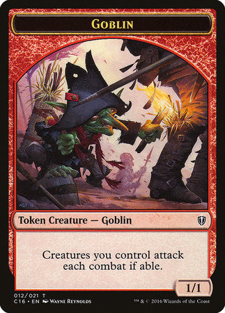Goblin // Zombie Double-sided Token [Commander 2016 Tokens] | Rook's Games and More