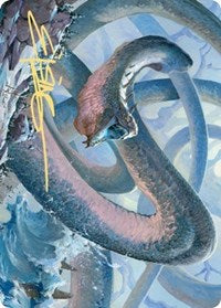 Koma, Cosmos Serpent 1 Art Card (Gold-Stamped Signature) [Kaldheim: Art Series] | Rook's Games and More