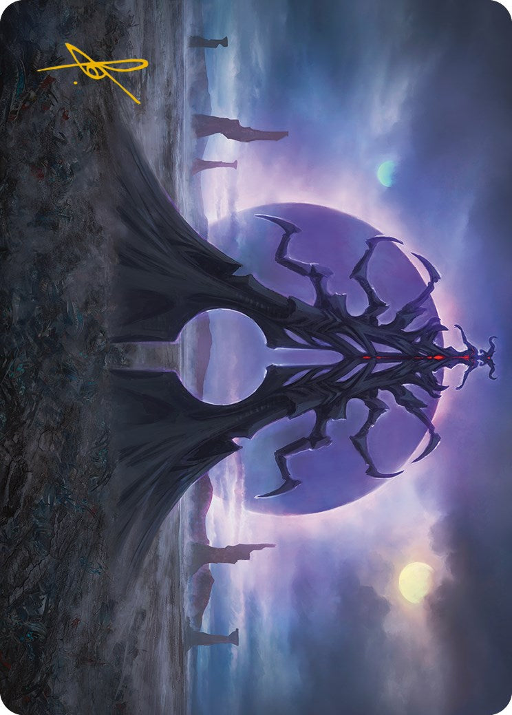 Black Sun's Twilight Art Card (Gold-Stamped Signature) [Phyrexia: All Will Be One Art Series] | Rook's Games and More