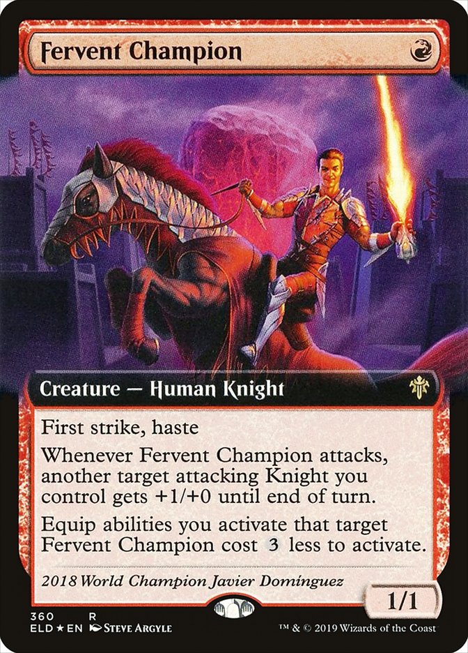 Fervent Champion (Extended Art) [Throne of Eldraine] | Rook's Games and More