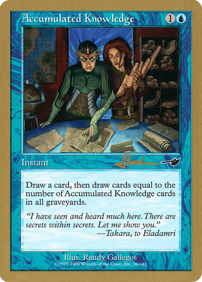 Accumulated Knowledge (Antoine Ruel) [World Championship Decks 2001] | Rook's Games and More