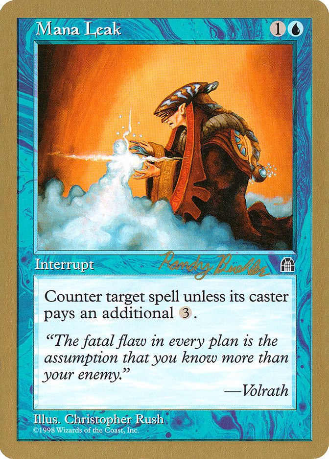 Mana Leak (Randy Buehler) [World Championship Decks 1998] | Rook's Games and More