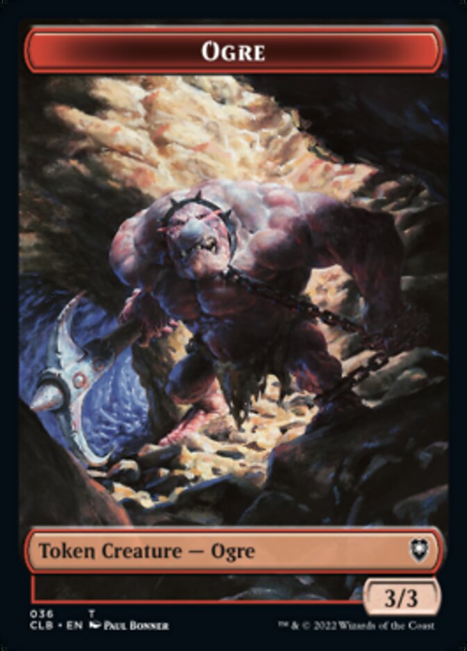 Boar // Ogre Double-sided Token [Commander Legends: Battle for Baldur's Gate Tokens] | Rook's Games and More