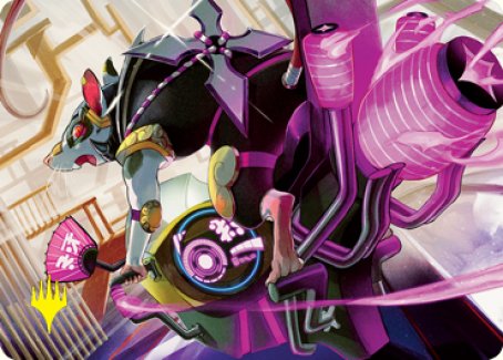 Nashi, Moon Sage's Scion Art Card (Gold-Stamped Signature) [Kamigawa: Neon Dynasty Art Series] | Rook's Games and More