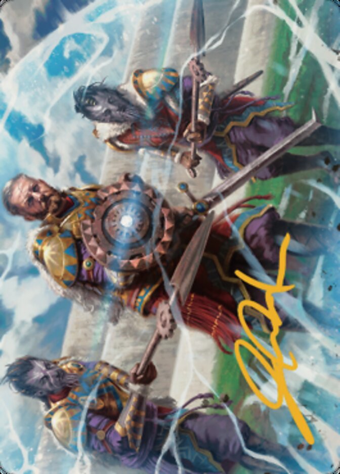 Argivian Phalanx Art Card (Gold-Stamped Signature) [Dominaria United Art Series] | Rook's Games and More