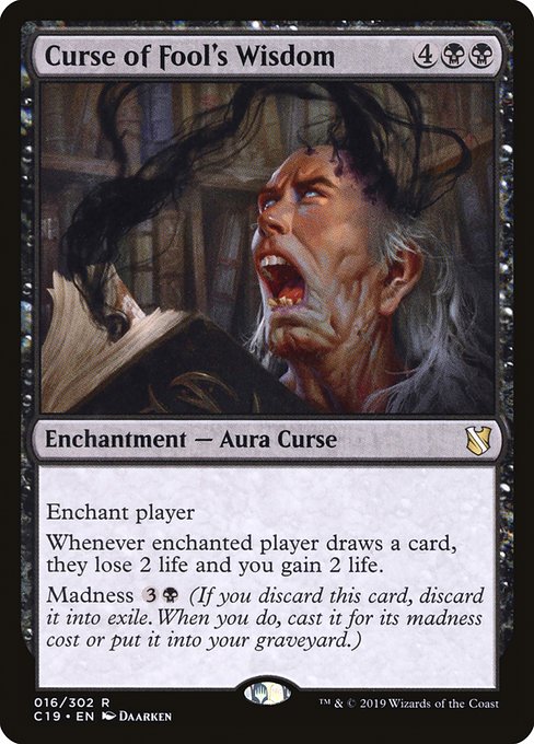 Curse of Fool's Wisdom [Commander 2019] | Rook's Games and More
