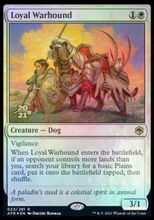 Loyal Warhound [Dungeons & Dragons: Adventures in the Forgotten Realms Prerelease Promos] | Rook's Games and More