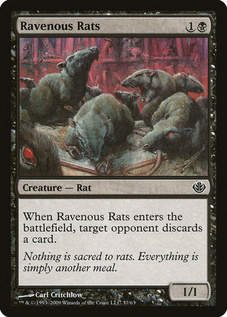 Ravenous Rats [Duel Decks: Garruk vs. Liliana] | Rook's Games and More