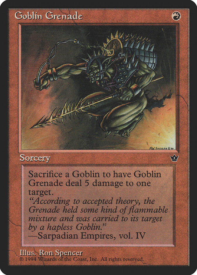 Goblin Grenade (Ron Spencer) [Fallen Empires] | Rook's Games and More