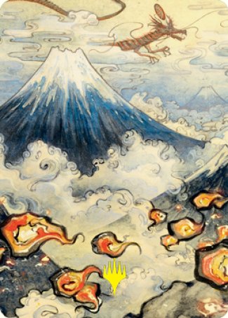 Mountain Art Card (Gold-Stamped Signature) [Kamigawa: Neon Dynasty Art Series] | Rook's Games and More