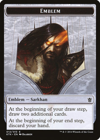 Emblem - Sarkhan, the Dragonspeaker [Khans of Tarkir Tokens] | Rook's Games and More