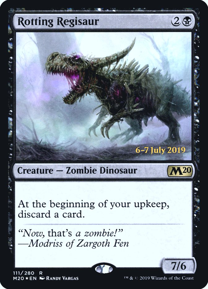 Rotting Regisaur  [Core Set 2020 Prerelease Promos] | Rook's Games and More