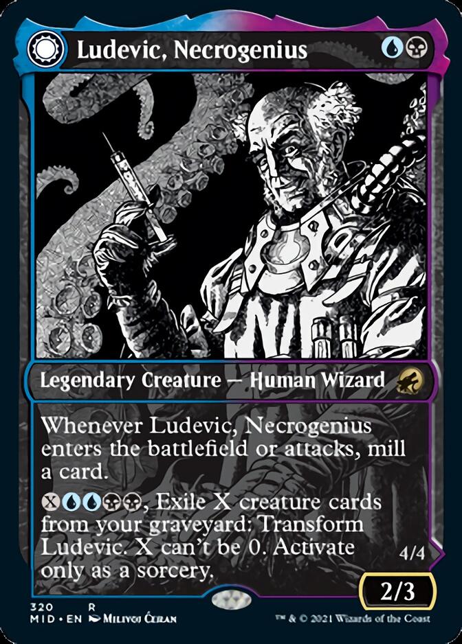 Ludevic, Necrogenius // Olag, Ludevic's Hubris (Showcase Eternal Night) [Innistrad: Midnight Hunt] | Rook's Games and More
