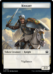 Knight (7) // Spirit (14) Double-Sided Token [March of the Machine Commander Tokens] | Rook's Games and More