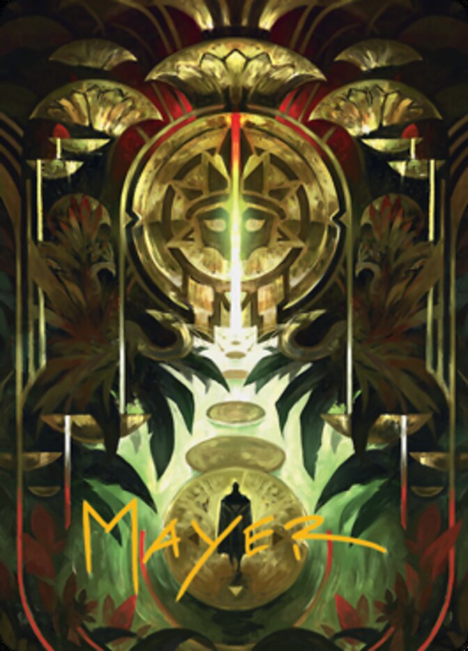 Jetmir's Garden 1 Art Card (Gold-Stamped Signature) [Streets of New Capenna Art Series] | Rook's Games and More