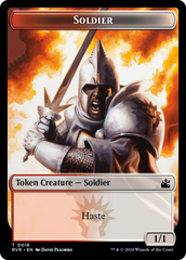 Saproling // Soldier Double-Sided Token [Ravnica Remastered Tokens] | Rook's Games and More