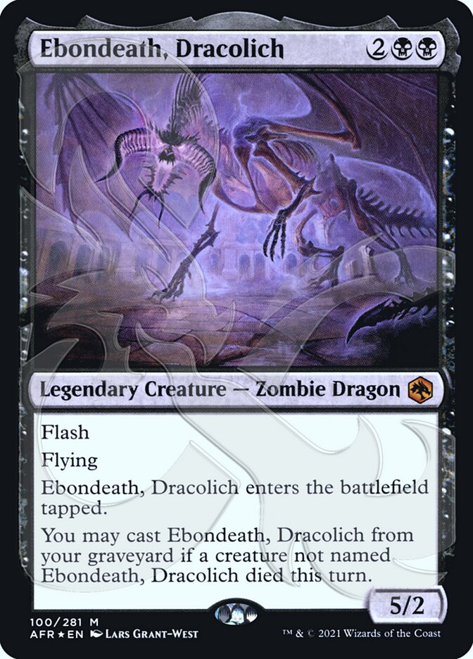 Ebondeath, Dracolich (Ampersand Promo) [Dungeons & Dragons: Adventures in the Forgotten Realms Promos] | Rook's Games and More
