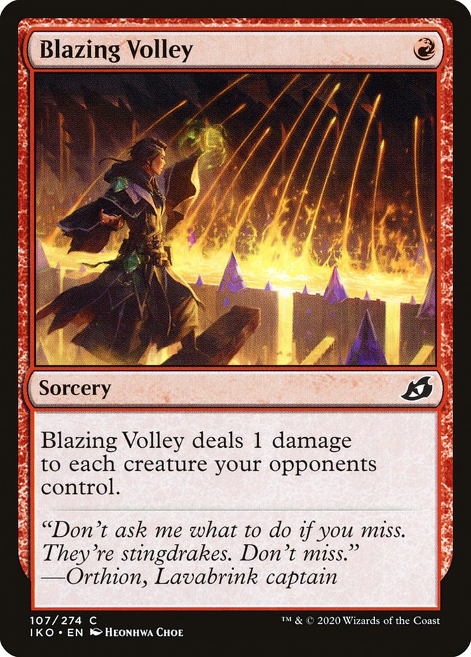 Blazing Volley [Ikoria: Lair of Behemoths] | Rook's Games and More