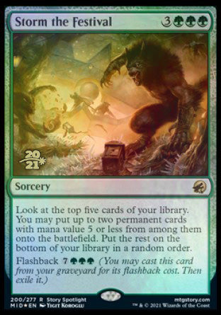 Storm the Festival [Innistrad: Midnight Hunt Prerelease Promos] | Rook's Games and More