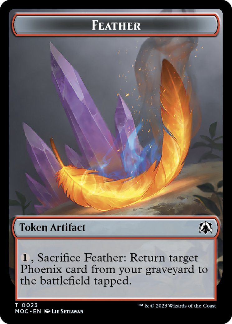 Feather // Servo Double-Sided Token [March of the Machine Commander Tokens] | Rook's Games and More