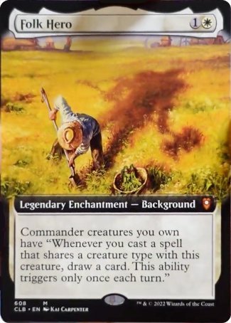 Folk Hero (Extended Art) [Commander Legends: Battle for Baldur's Gate] | Rook's Games and More